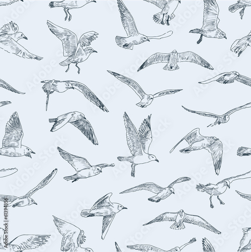 pattern of seagulls