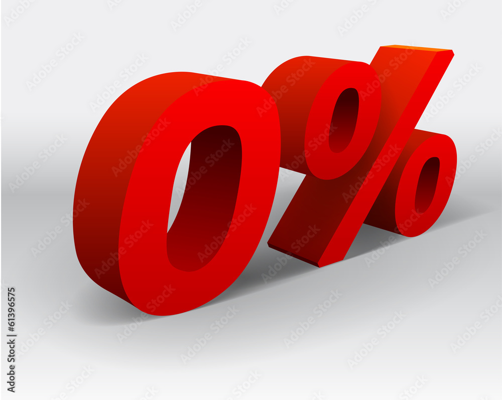 Zero percent discount. vector illustration. Zero percent discount. vector illustration.