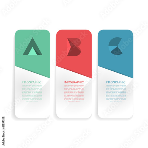Modern Design Minimal Style Infographic Template with Alphabet