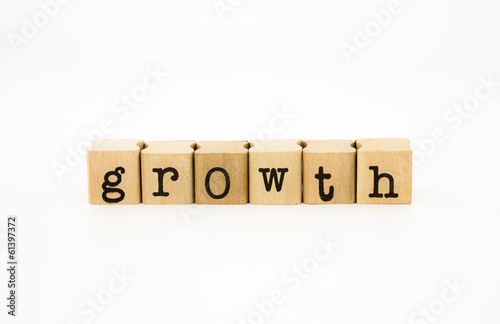 growth wording, business concept and idea