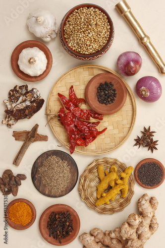 Fototapeta Naklejka Na Ścianę i Meble -  Rajasthani food ingredients