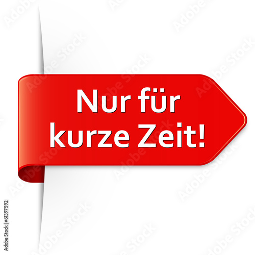 Langer roter Sticker Pfeil – Nur für kurze Zeit!
