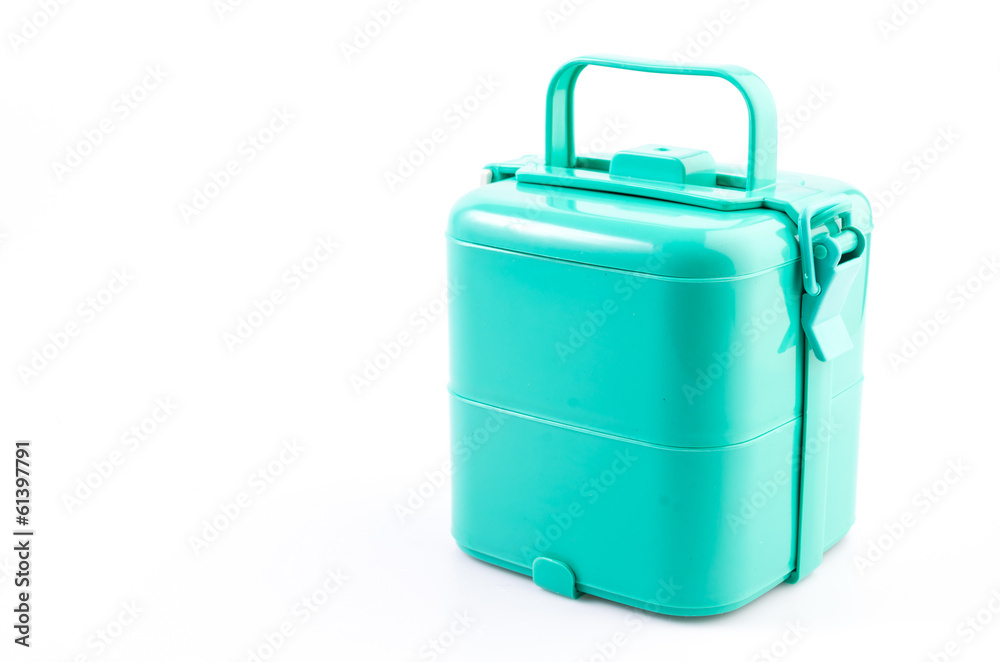 Tiffin box on isolated white background Tiffin box on isolated white background