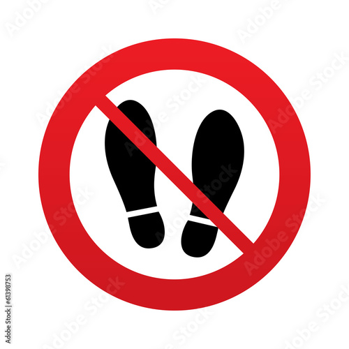 Imprint shoes sign icon. Shoe print symbol