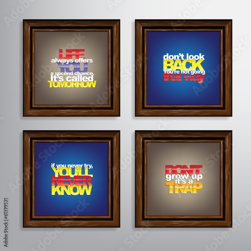 Set Of Motivational Quotes.