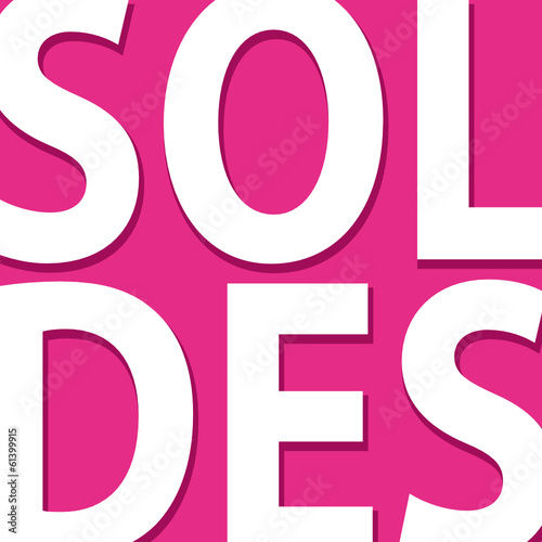 Affiche soldes rose.