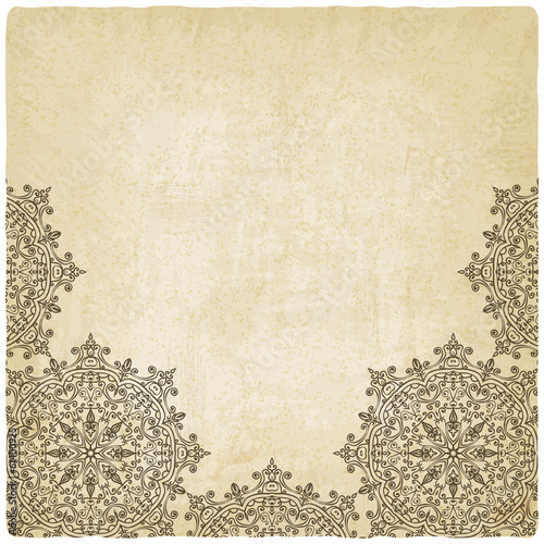 Ornate mehndi old background - vector illustration