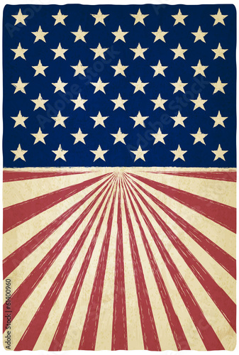 stripes and stars old background - vector illustration