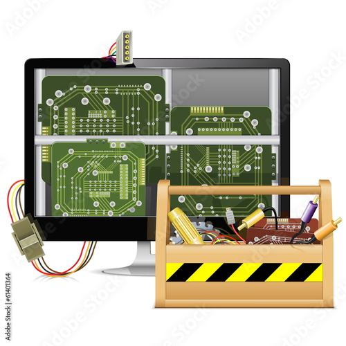 Vector Computer Repair with Toolbox
