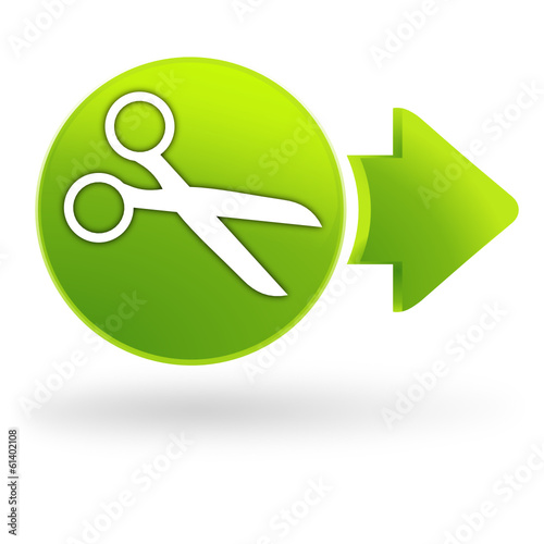 couper sur symbole web vert