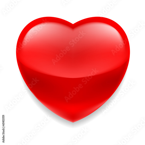Red glass heart