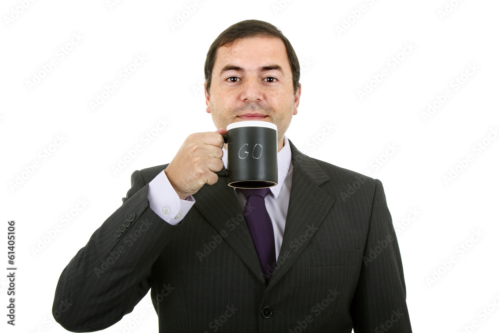 business man portrait on a white background business man portrait on a white background