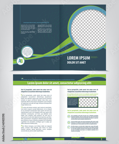 Vector empty brochure template design