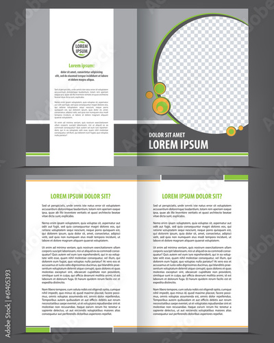 Vector empty brochure print template neutral design