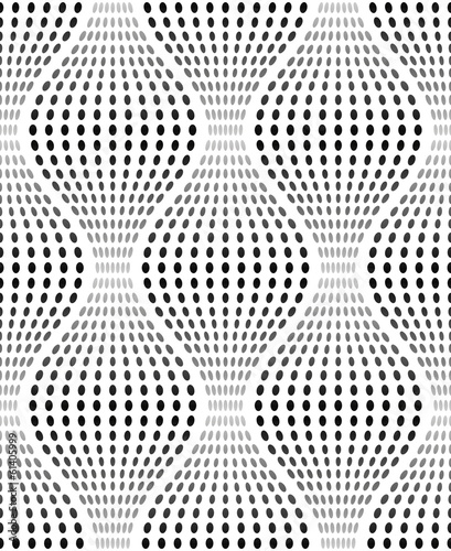 Iridescent Texture with Oval Dots, Vector Seamless Pattern