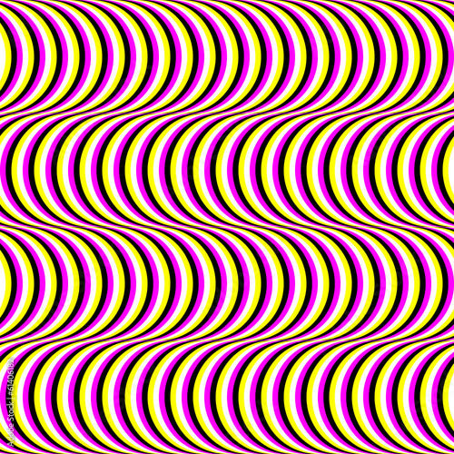 Moving Stripes Optical Illusion Abstract Vector Seamless Pattern
