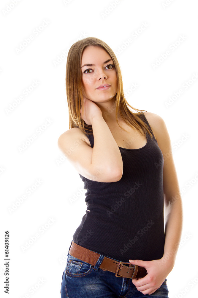 Isolated portrait of a beautiful young woman Isolated portrait of a beautiful young woman