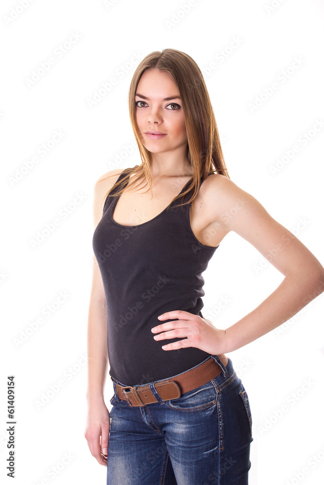 Isolated portrait of a beautiful young woman Isolated portrait of a beautiful young woman