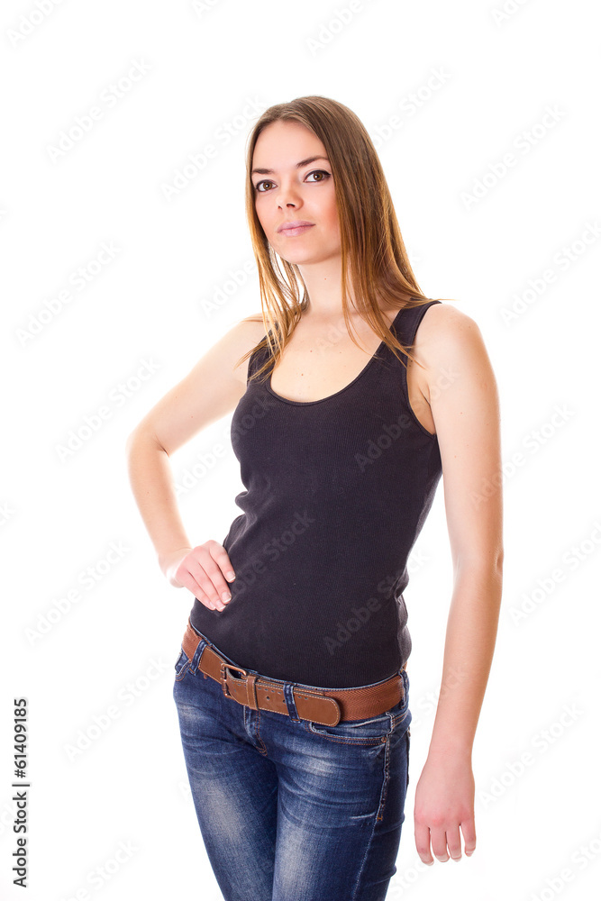 Isolated portrait of a beautiful young woman Isolated portrait of a beautiful young woman