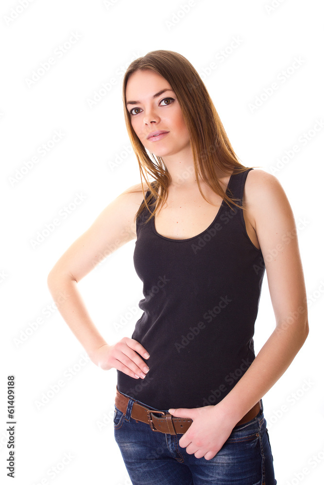 Isolated portrait of a beautiful young woman Isolated portrait of a beautiful young woman