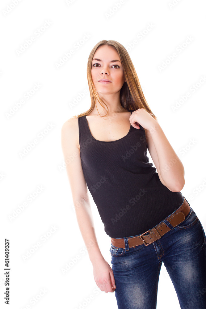 Isolated portrait of a beautiful young woman Isolated portrait of a beautiful young woman