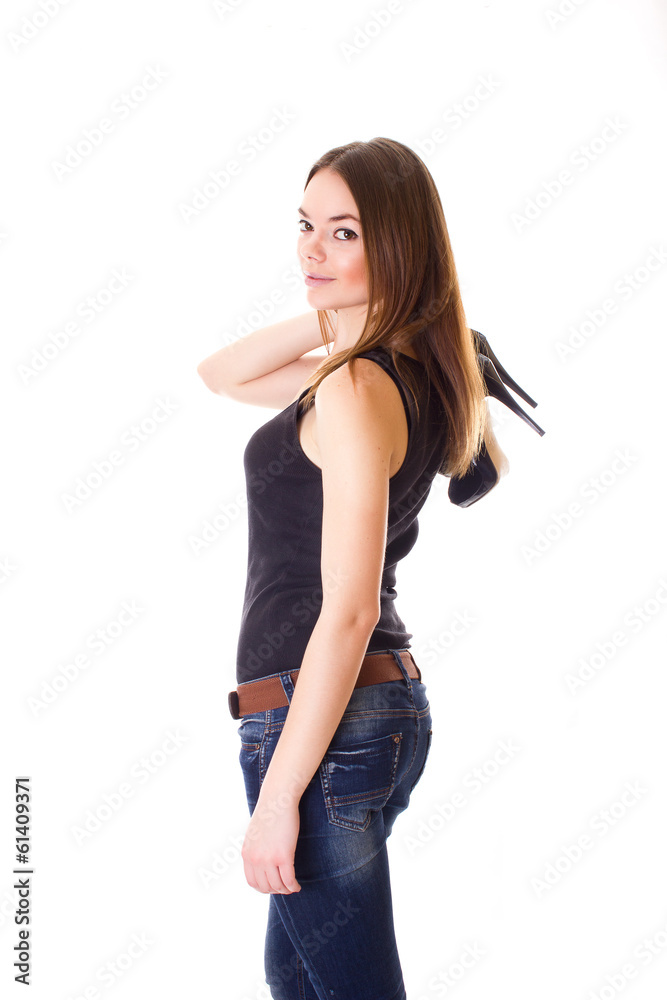 Isolated portrait of a beautiful young woman Isolated portrait of a beautiful young woman