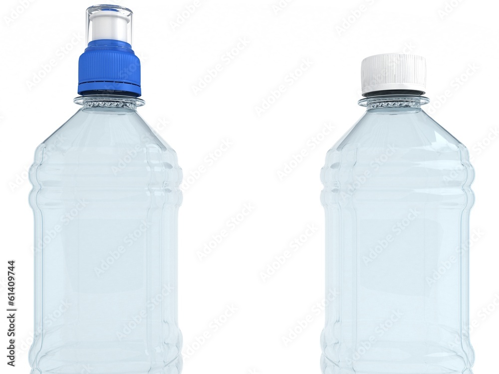 Naklejka premium Empty bottles isolated on white background