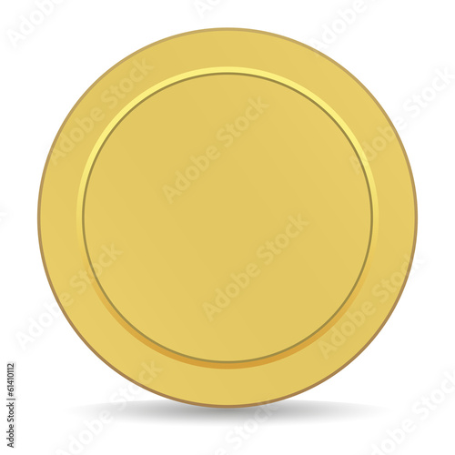 blank gold coin