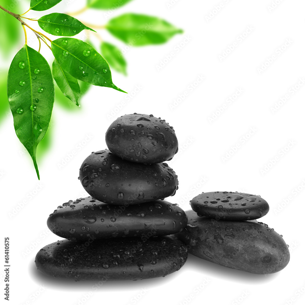 Zen pebbles. Stone spa and healthcare concept.
