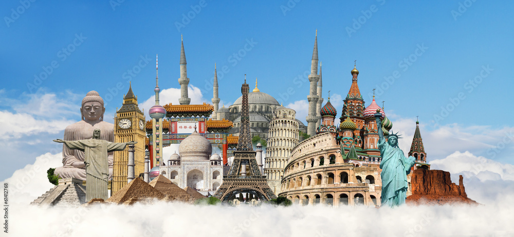 Obraz premium Travel the world monuments concept