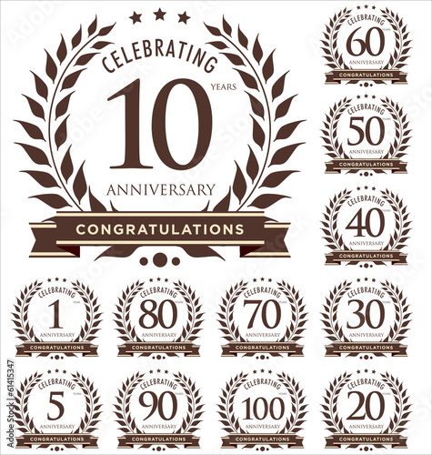 Anniversary laurel wreath, set