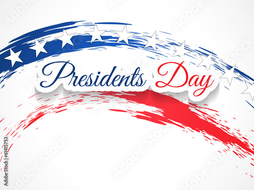 elegant presidents day design on white color background