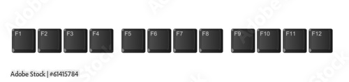 Computer keyboard function keys, black photo