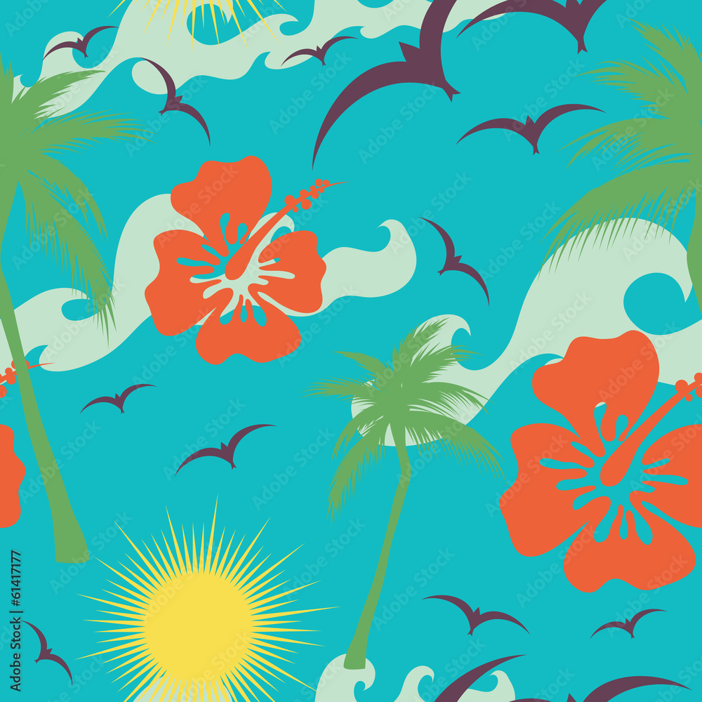 tropical seamless background