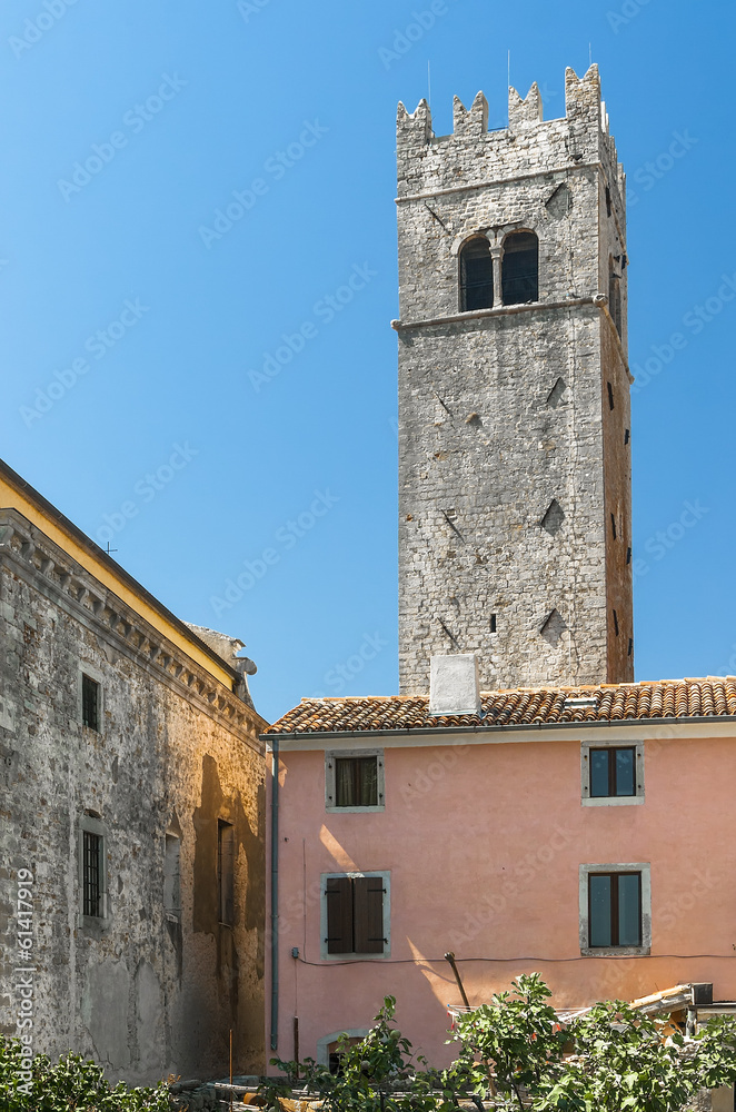 Old bell tower in Motovun