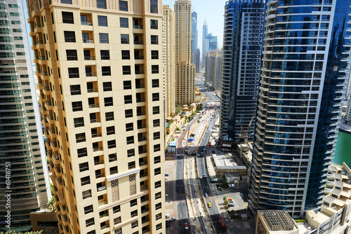 The view on Dubai city from skyscraper, Dubai, UAE