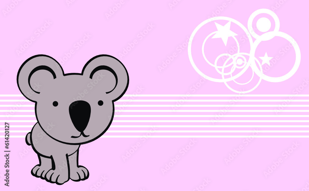 koala cute baby cartoon wallpaper Stock Vector | Adobe Stock