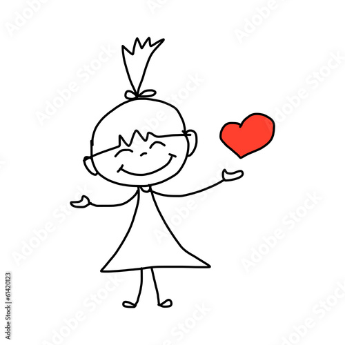 cartoon hand-drawn love