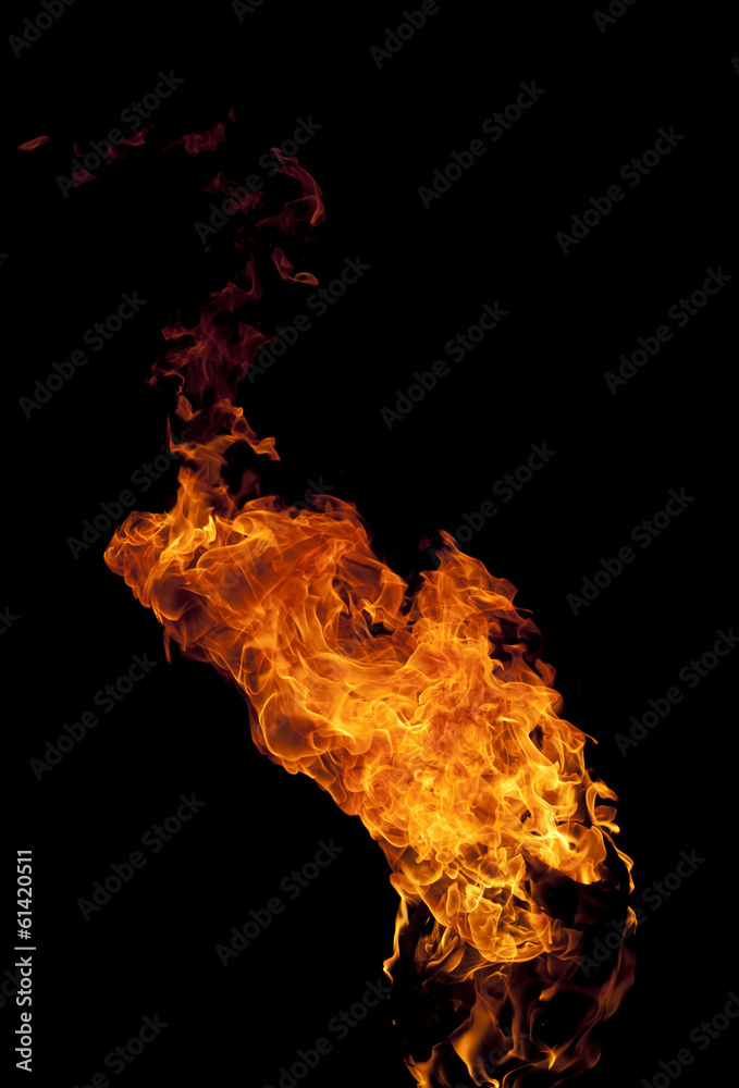 fire flame on black background fire flame on black background