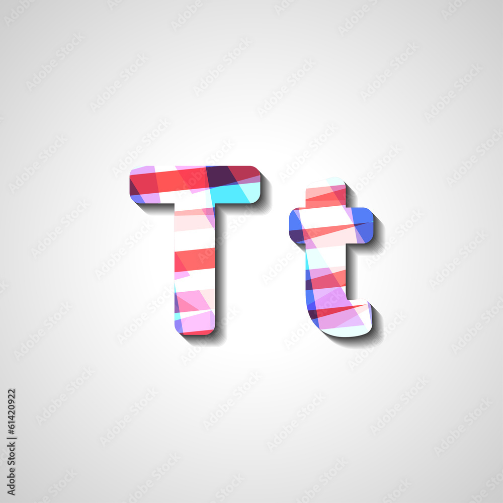 Colorful letter alphabet, abstract illustration Colorful letter alphabet, abstract illustration