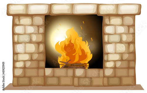 A fireplace