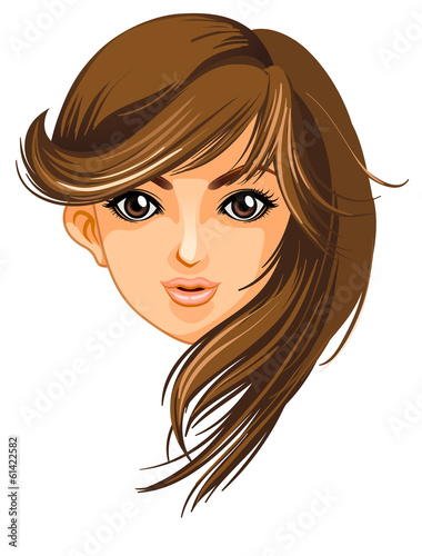 A pretty face of a woman