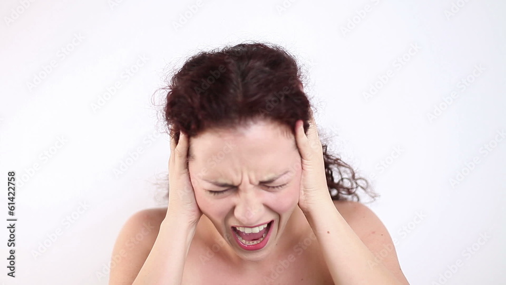 Woman screaming Woman screaming