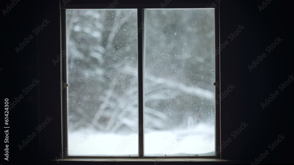 Snowstorm View by the Window