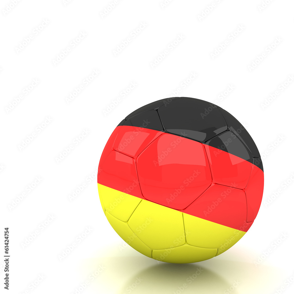 German soccer ball isolated white background German soccer ball isolated white background