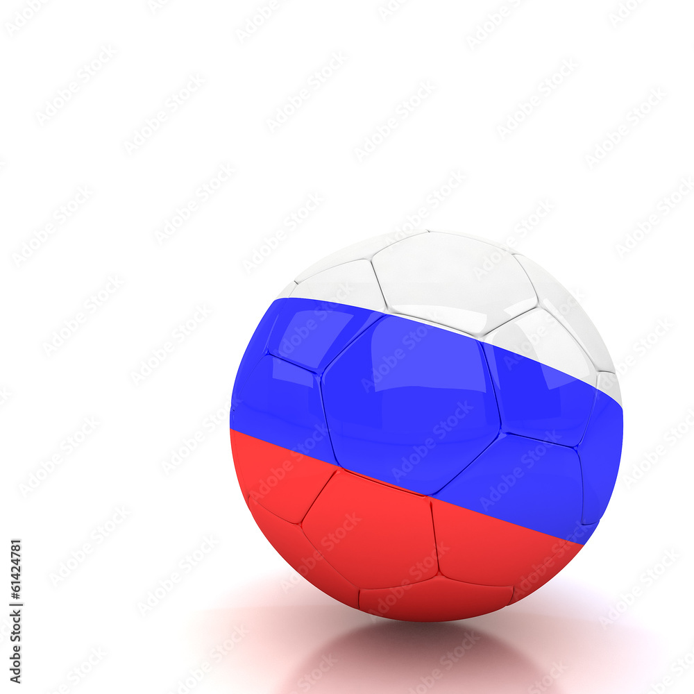 Russia soccer ball isolated white background Russia soccer ball isolated white background