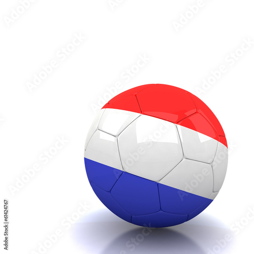 Netherlands soccer ball isolated white background