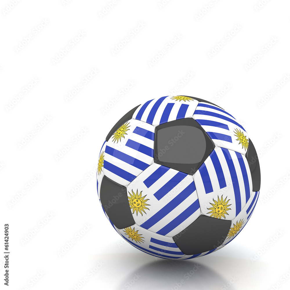 Obraz premium Uruguay soccer ball isolated white background