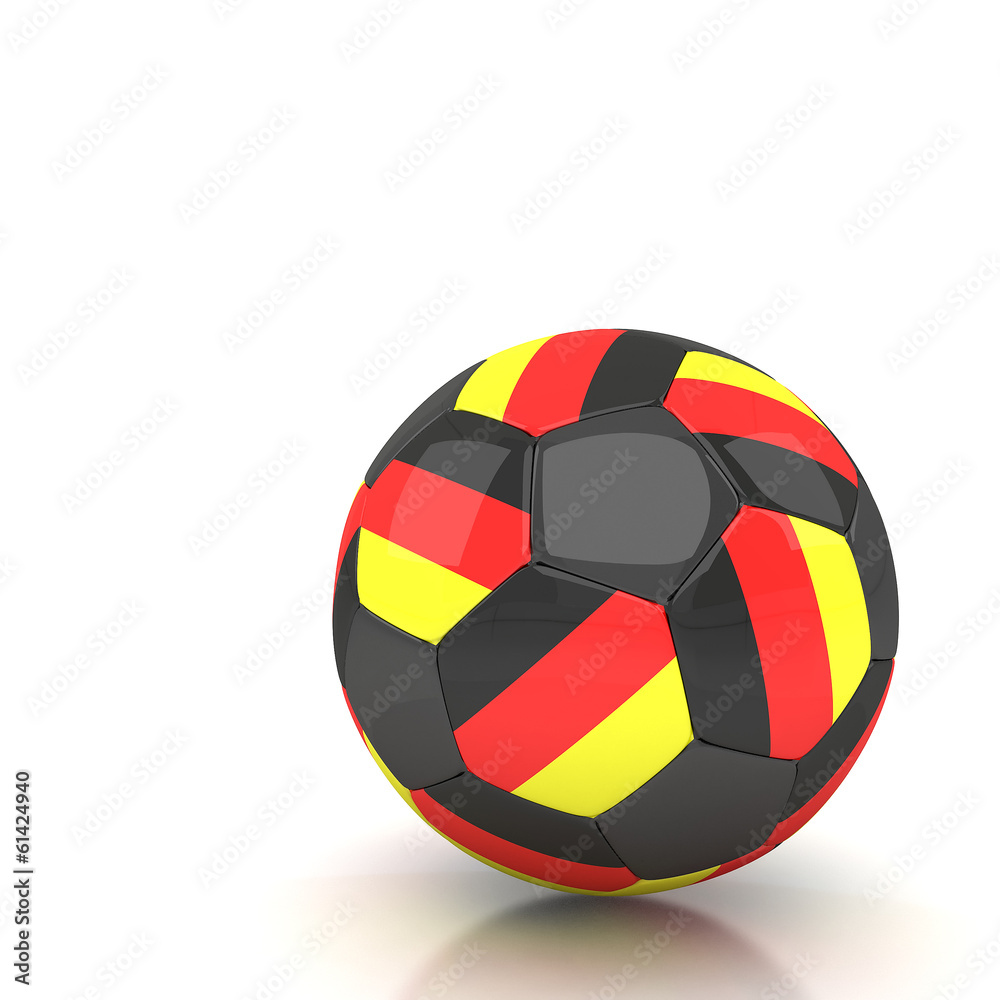 German soccer ball isolated white background German soccer ball isolated white background