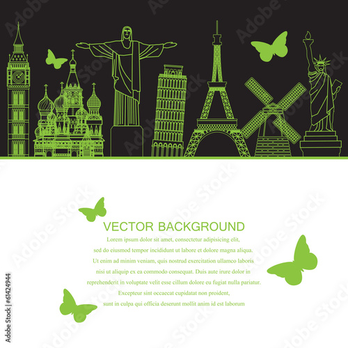 travel landmark background